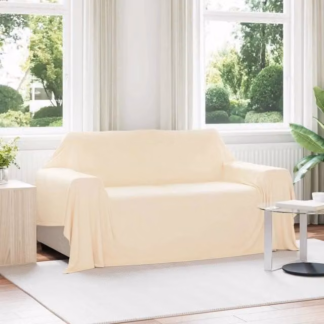 Set di 6 coperte in pile vidaXL color beige L: 280 cm, P: 210 cm
