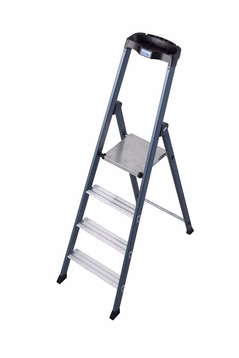 KRAUSE MONTO Stufen-StehLeiter Sepro S, eloxiert 1x4 Stufen