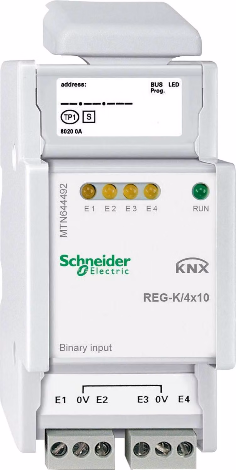 Schneider Electric Ingresso binario REG-K/4x10, grigio chiaro MTN644492