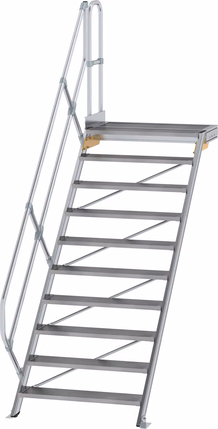 Scala in alluminio con piattaforma a 45° 300470