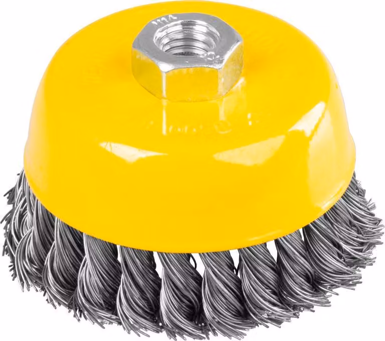 Spazzola Strend Pro TCB-500 100 mm, a tazza, a treccia, M14x2, filo 0,35 mm