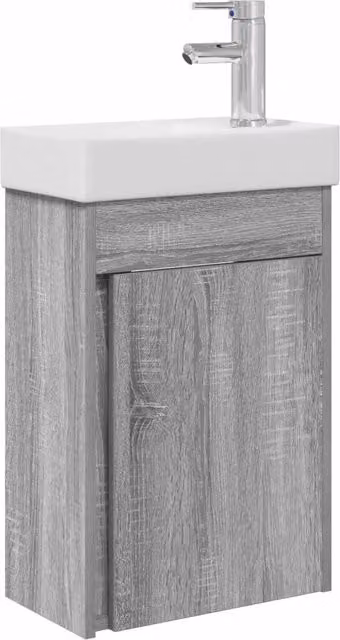 Mobile Bagno Sonoma con Lavabo in Ceramica Grigio Opaco L: 40,5 cm, P: 22,5 cm, H: 62 cm