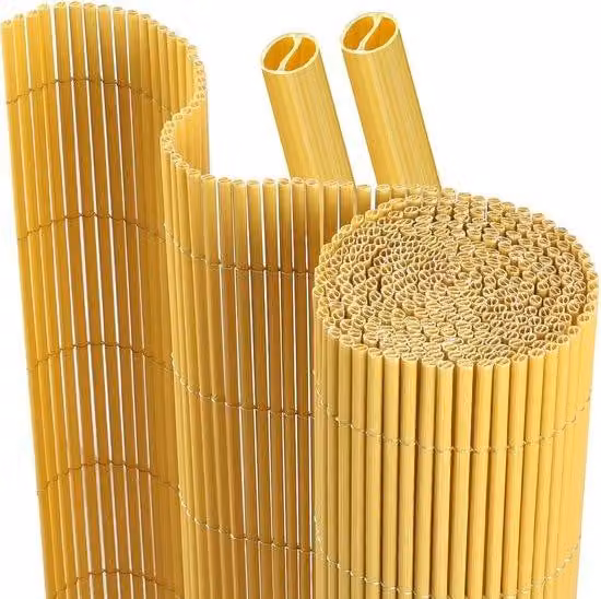 Schermo per la privacy, 3 metri, in PVC, resistente al vento e alle intemperie, con protezione UV, ideale per giardino e terrazza, realizzato in PVC e bambù