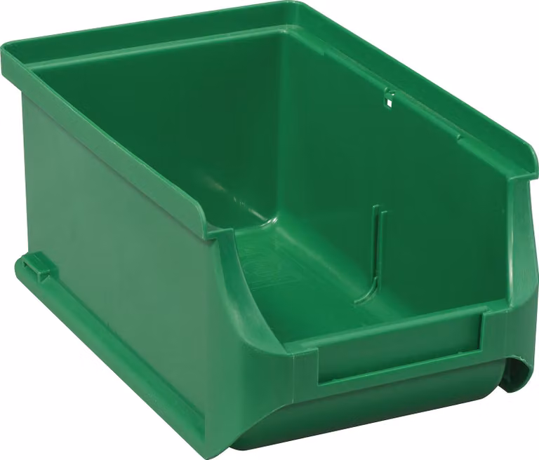 scatola portaoggetti aperta ProfiPlus Box 2 di allit, in PP, verde