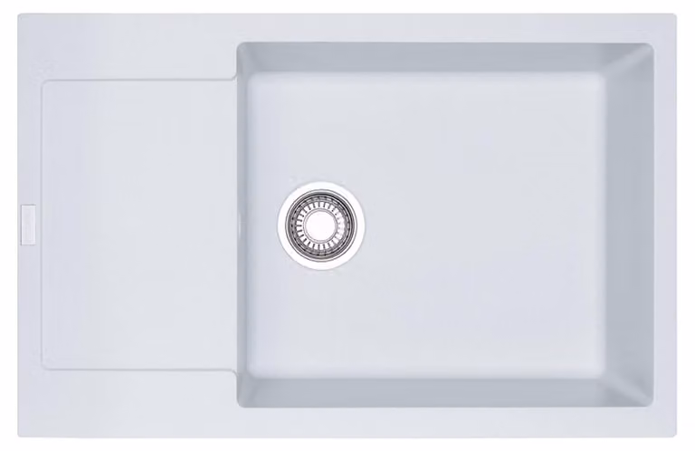 FRANKE MARIS MRG 611-78 XL Vestavný dřez / Fraganit / Glacier / Oboustranný / Tlačítko / 60 cm