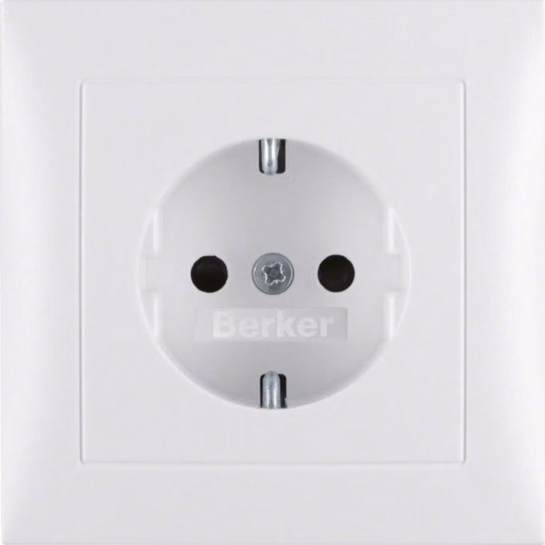 Presa Schuko Berker pws/matt con piastra di copertura 47229909