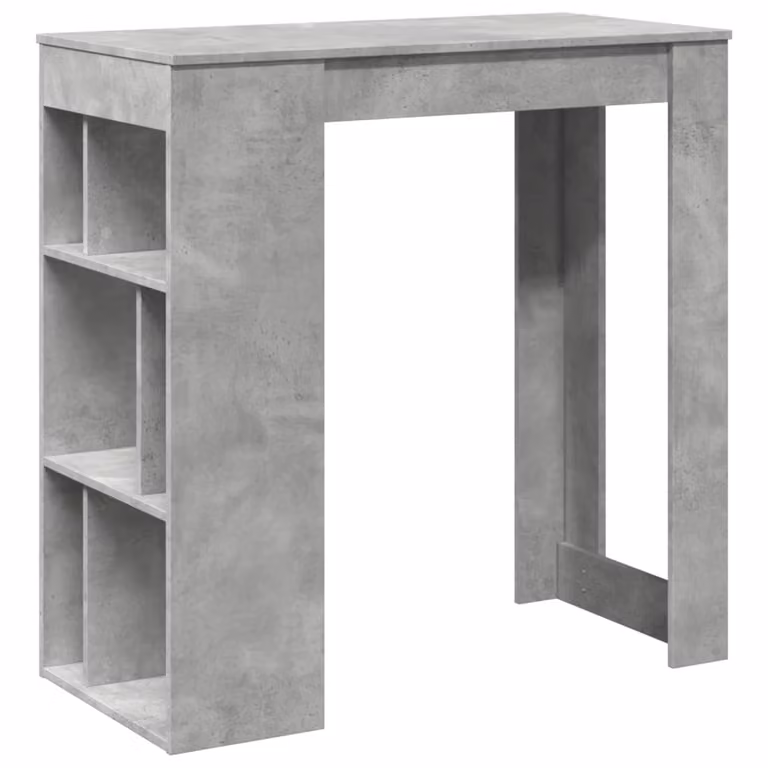 Tavolo Bar con Rastrelliera Grigio 102x50x103,5 cm Multistrato