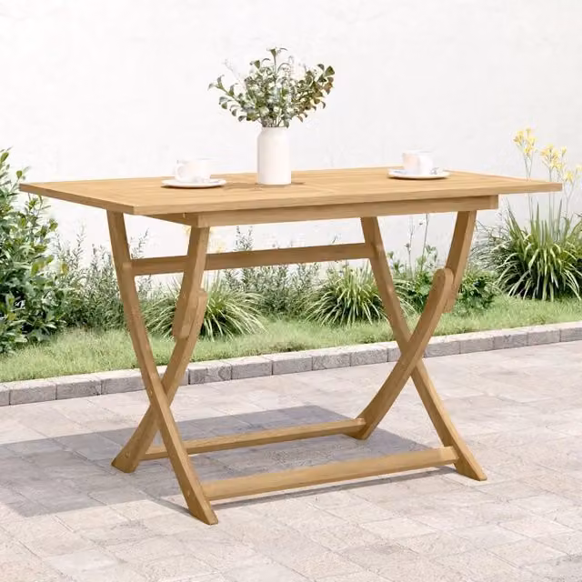 Tavolo da giardino pieghevole vidaXL in legno di acacia marrone L: 120 cm, P: 70 cm, H: 75 cm – 1