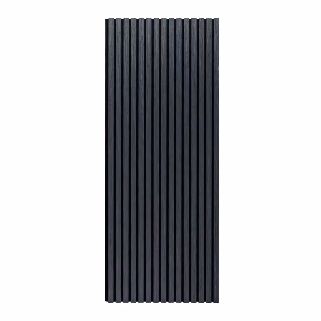 Mozart - Set di 2 pannelli fonoassorbenti decorativi in legno MDF impiallacciato, nero, H: 235 cm, L: 60 cm – 2