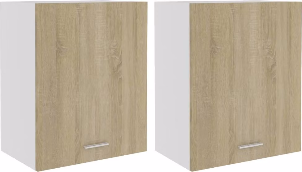 Mobili Pensili “Lyon” 2 pz Rovere Sonoma 50x31x60 cm