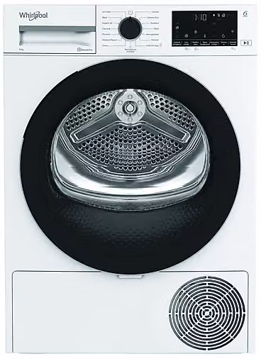 Asciugatrice a pompa di calore Whirlpool C WD 103M WBS IT, Bianca, 10 kg, Classe D, Profondità: 60,7 cm
