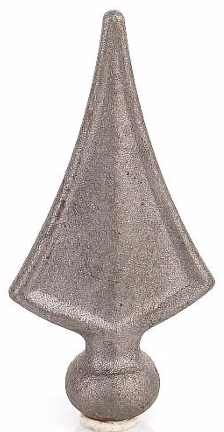 LogistSystem 1 pz. Punte decorative in metallo - 110 x 48 mm (A x L) / Base: ∅ 18 Decorazione per recinzione 40.007