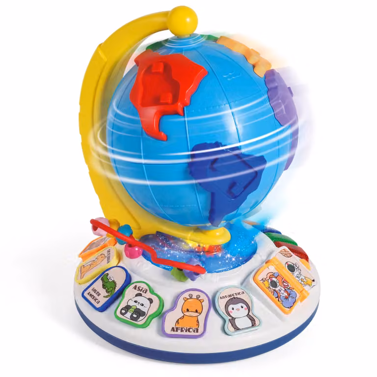Tu Giochi - Mappamondo degli Animali Gioco Educativo Luminoso e Musicale Multicolore