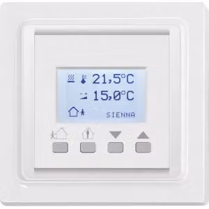 Eltako 31000010 Regolatore di temperatura Powerline PL-SAMTEMP con display bianco 50x50mm