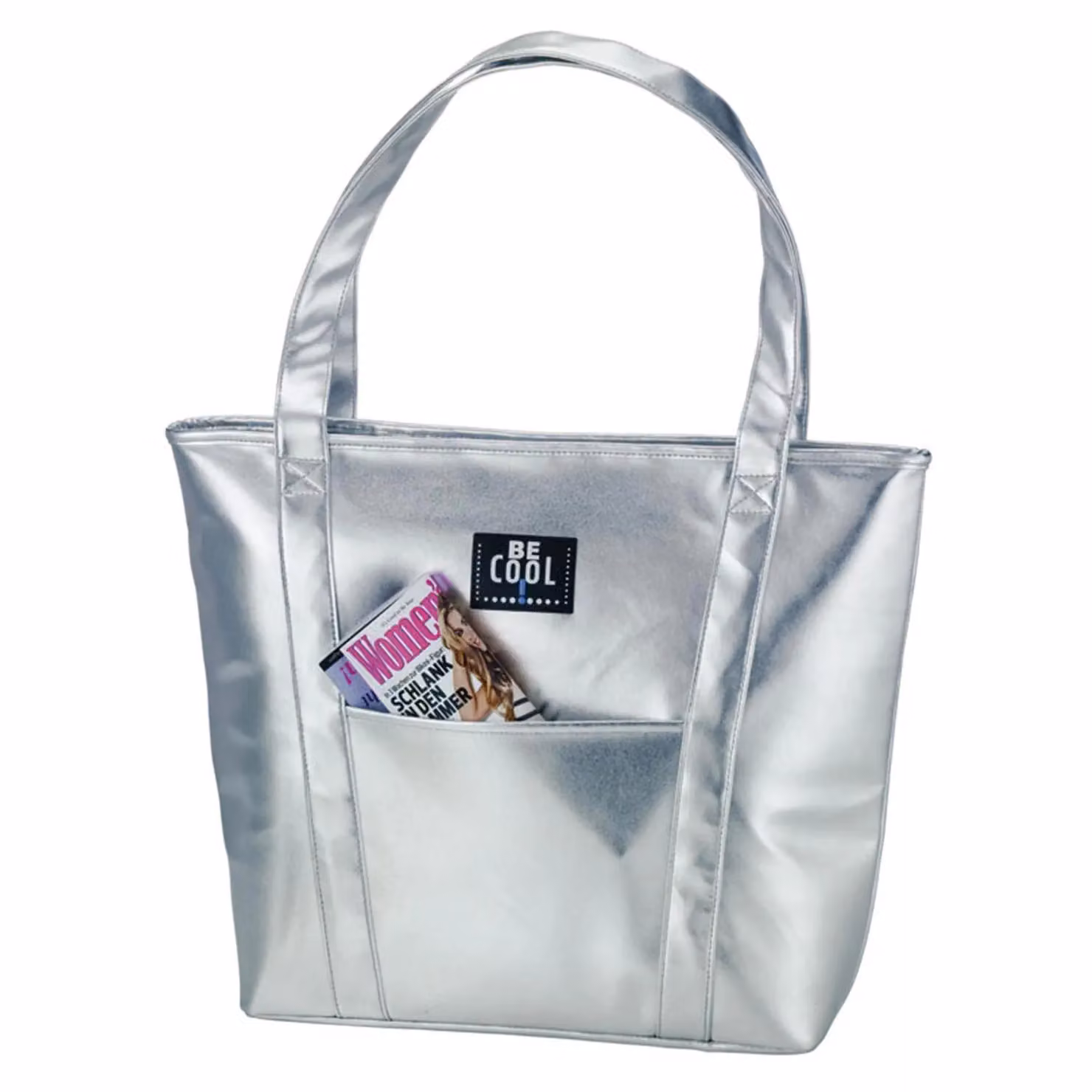 Borsa termica Shopper Silver, grande 52x13x39cm Be Cool