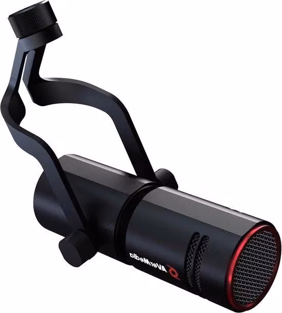 Microfono dinamico XLR nero per streamer e creatori di contenuti