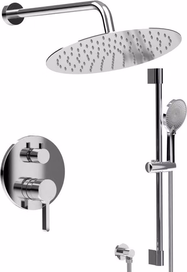 Miscelatore da incasso per doccia ICONIC, 2 uscite, cromo