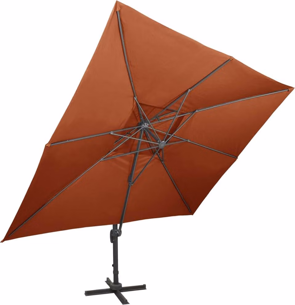 vidaXL Ombrello Ampel con ventilazione rosso terracotta 400x300 cm