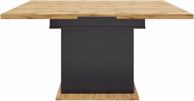 Tavolo da Pranzo Estensibile 110-140×80 cm con LED a Controllo App, Tavolo Salvaspazio con Ripiani e Cassetti per Cucina e Soggiorno