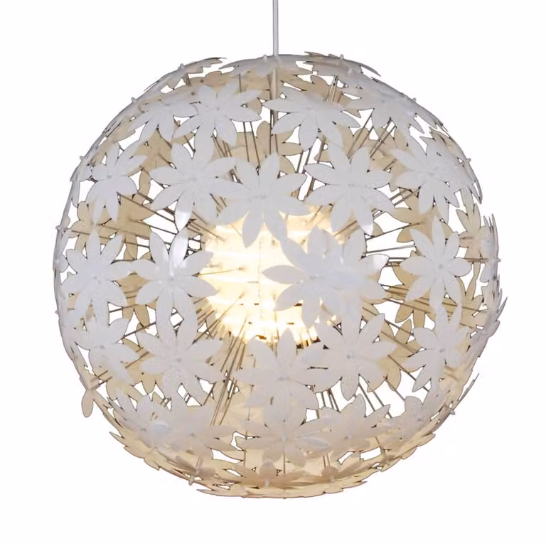 Näve Lampada a sospensione YOUNG, dimmerabile, Bianco / Opale, Camera da letto, Plastica, Giovanile, Lampada a sospensione