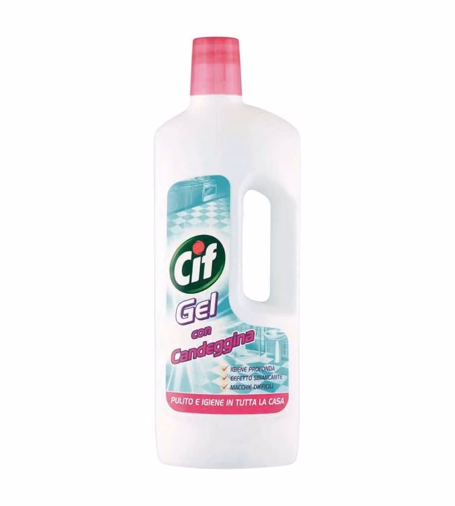 Cif Detergente Gel con Candeggina 750ml per Pulizia Superfici Domestiche
