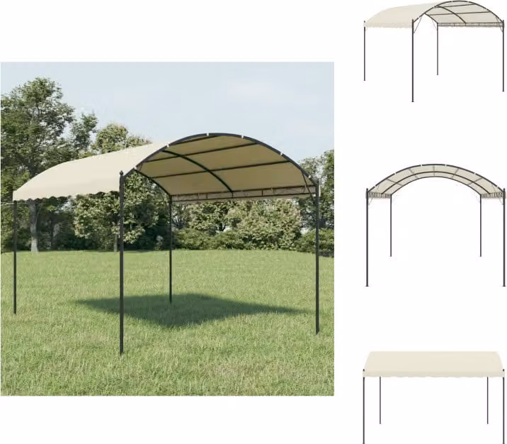 tessuto vidaXL Pavilion crema - Padiglioni e tende per feste