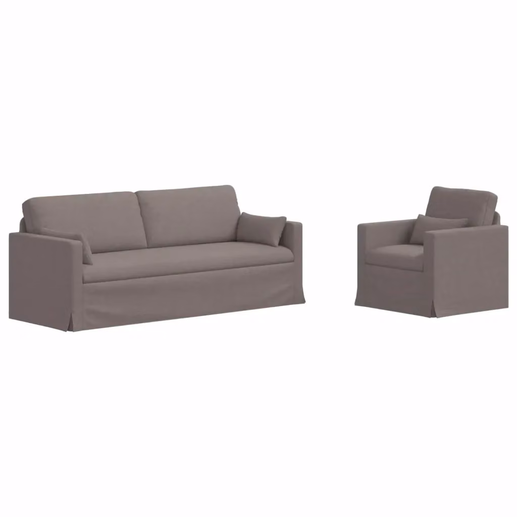 Set di 2 divani angolari a L vidaXL Talpa in tessuto con coperture rimovibili, L/P/H: 198 x 78 x 80 cm – 2