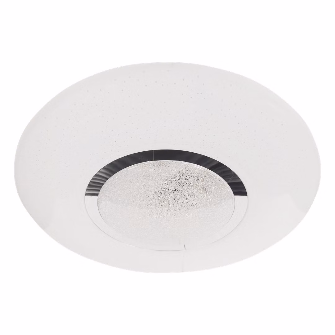 Plafond moderno rotondo 50 cm LED 50W bianco/cromo Sparky Milagro