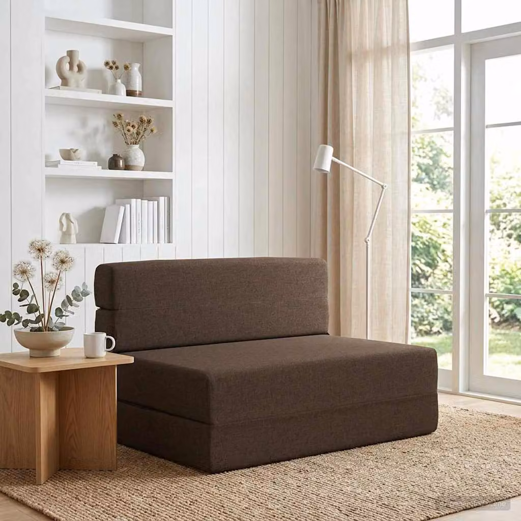 vidaXL Divano Letto Pieghevole Moderno in Tessuto, L: 70 cm, P: 80 cm, H: 60 cm