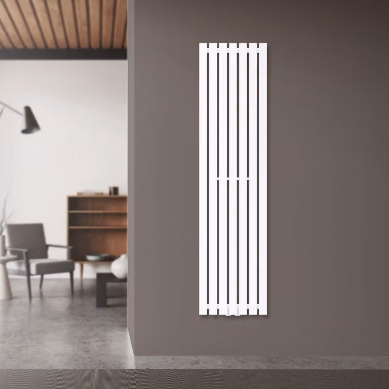 Radiatore a pannello LuxeBath, monostrato, 370x1400 mm, bianco, con attacco centrale, senza elemento riscaldante