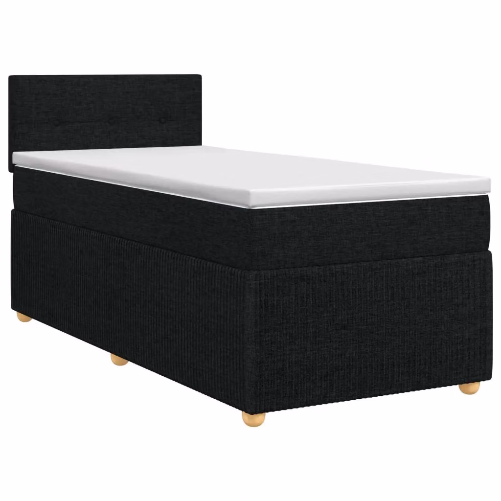 Letto box spring con materasso ibrido vidaXL nero L/P: 90 x 190 cm – 2
