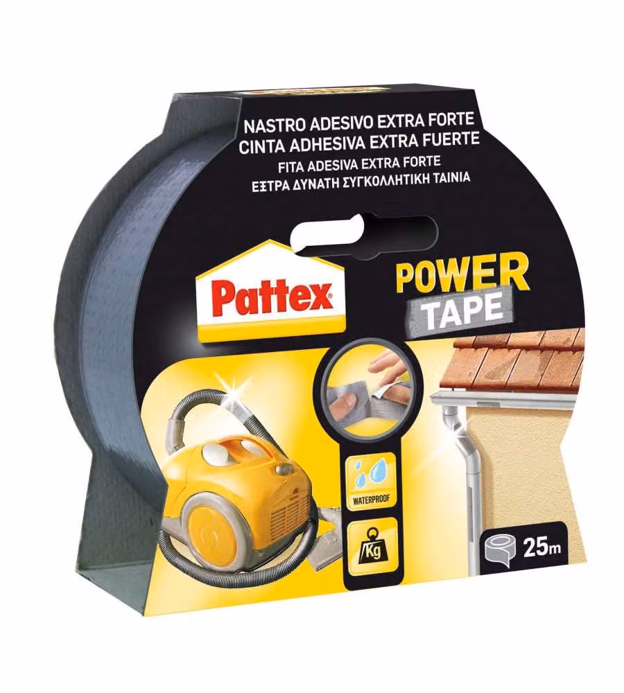 Nastro adesivo in tessuto Pattex Power Tape grigio, L: 50 mm, Lunghezza: 25 m