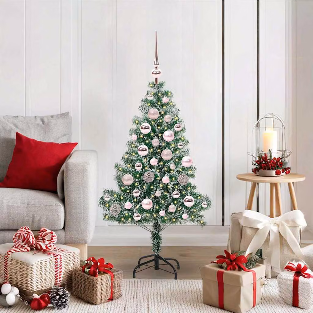 Maison Exclusive - Albero di Natale artificiale con effetto neve e luci LED, 120 cm