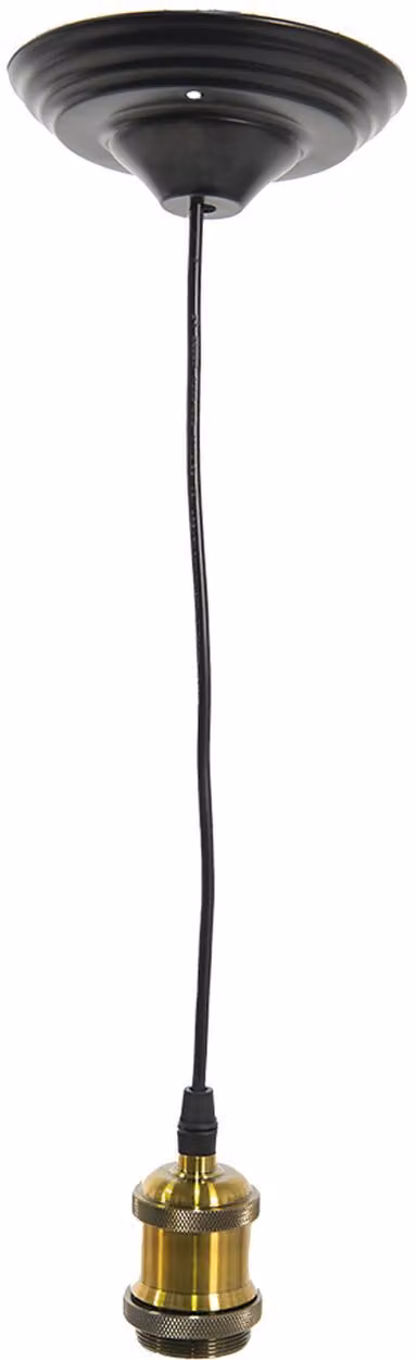 LumiLamp 5LL-95GO, lampada a sospensione, finitura oro e nero, 150 cm, attacco E27, 60W