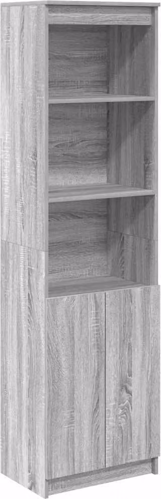 Credenza Grigio Sonoma 50x35x180 cm in Legno Multistrato