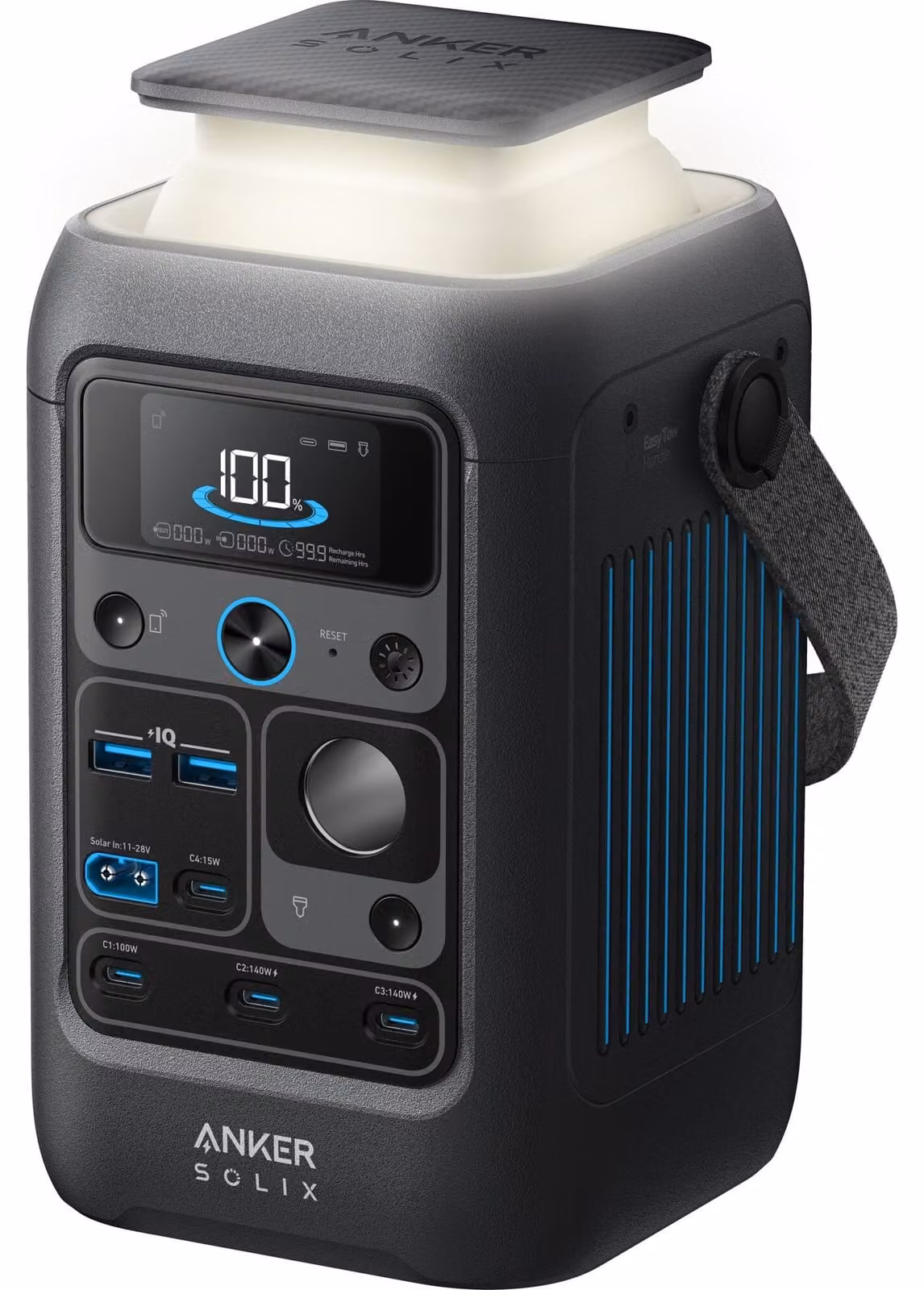 Stazione di ricarica portatile Anker Solix C300X DC, 288Wh, 300W, 2x USB-A, 4x USB-C, presa auto, Grigio