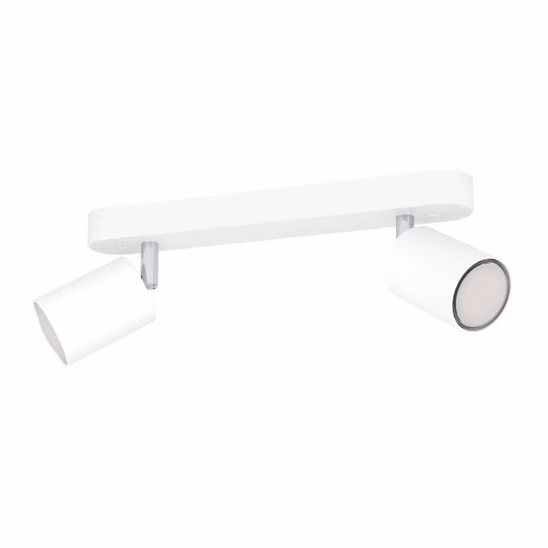 EGLO connect Faretto Adfira-Z, bianco, a 2 luci, acciaio dimmerabile, Bianco / Opale, Soggiorno / Sala da pranzo, Metallo, Moderno