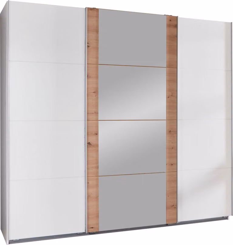 Armadio ad ante scorrevoli Bern Armadio 270x64x236cm rovere bianco artigianale (18463)