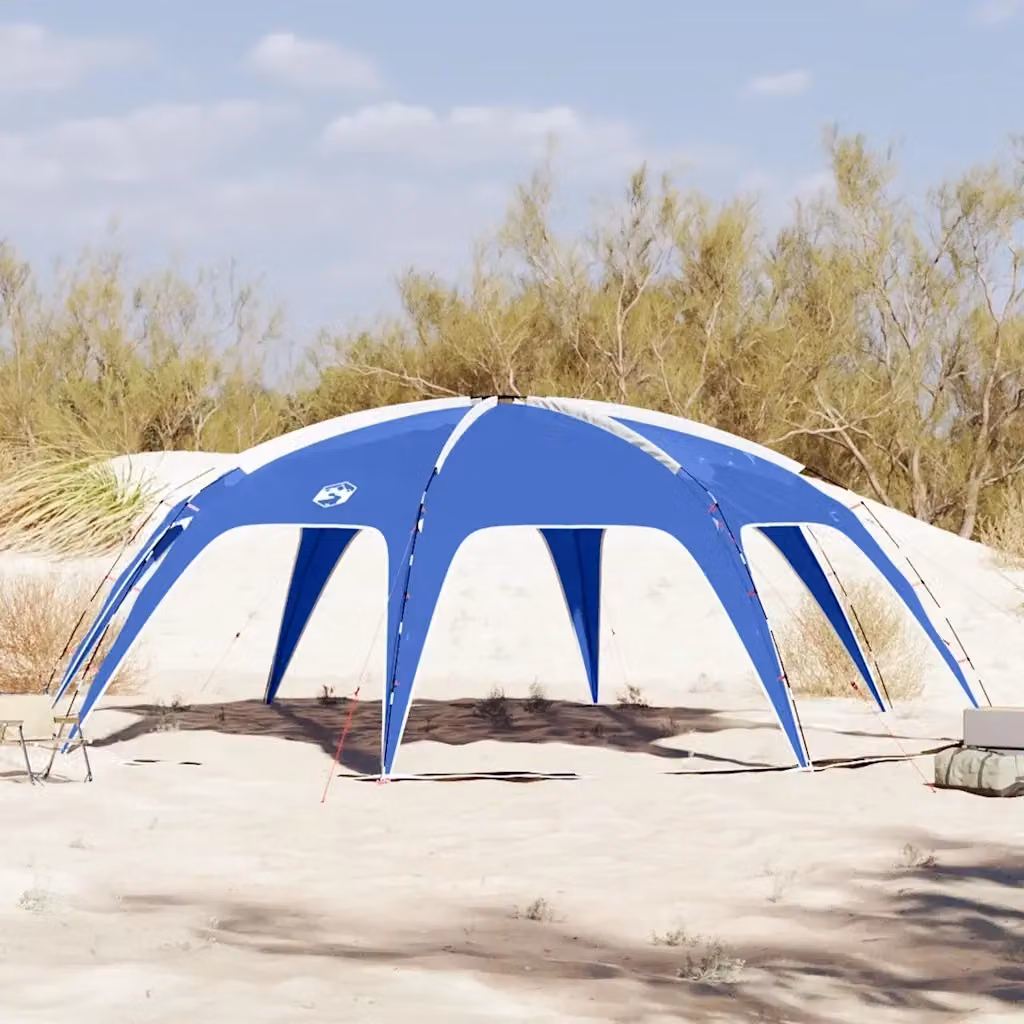 Tenda per feste impermeabile azzurra in poliestere e fibra di vetro L: 695 cm, P: 295 cm, H: 26 cm – 2