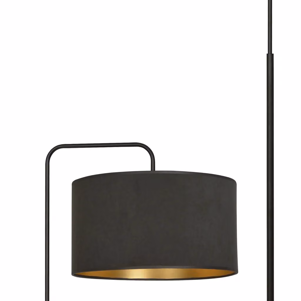 Lampada da terra Emibig Hilde nera e oro con 1 luce E27, Altezza: 150 cm – 2