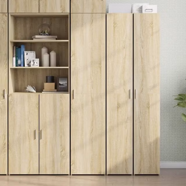 Credenza-Buffet-Armadio da cucina Rovere Sonoma 40x42,5x185 cm in Legno Multistrato 320974