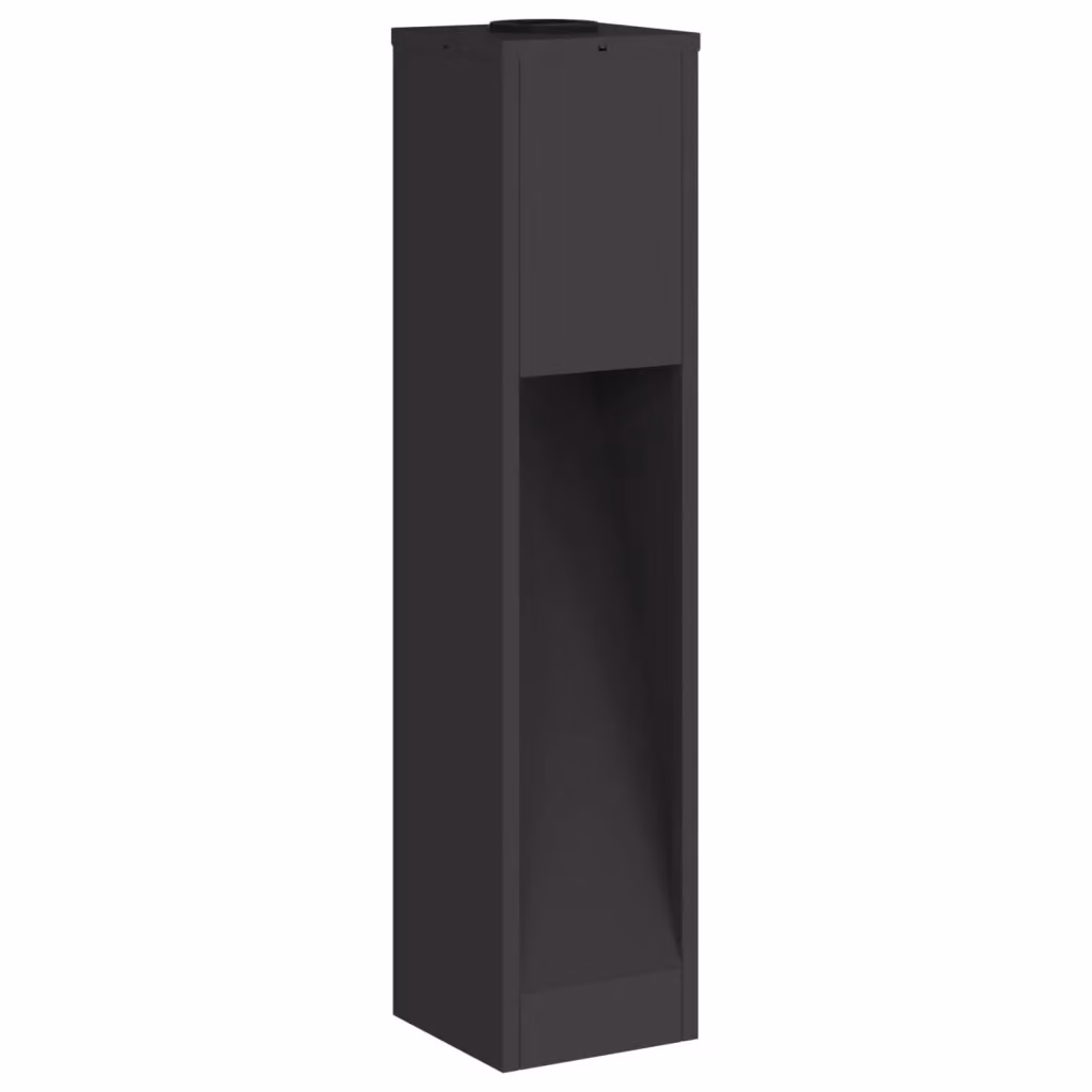 Set di 2 lampade solari a LED autoportanti per vialetti e giardino in metallo nero con luce up/down, L/P/H: 18 x 18 x 80 cm – 2