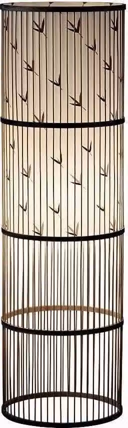 Lampada da terra Asianliving Bamboo Nero D28xH100cm Sveinn