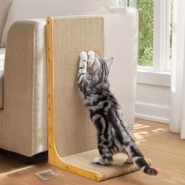 Tiragraffi gatto cartone - A forma di L - 58 cm - Tiragraffi