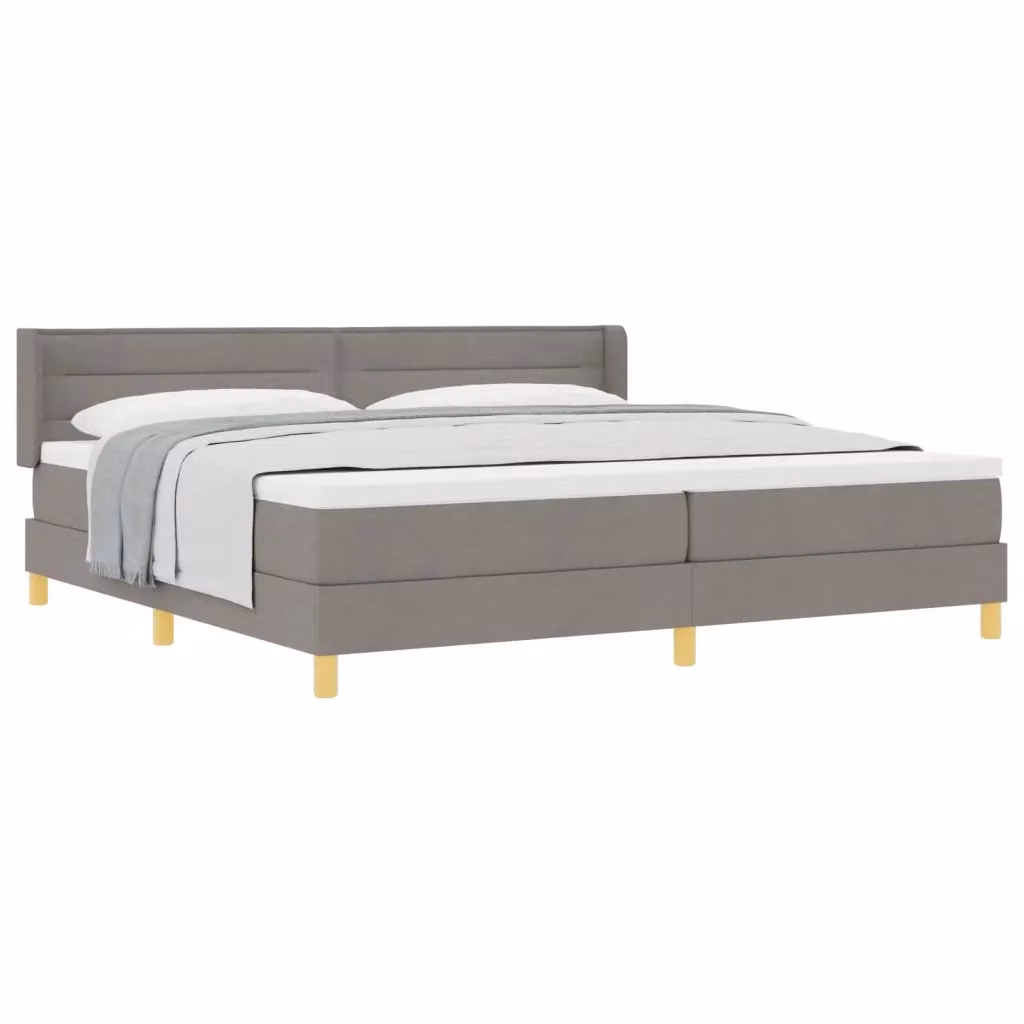 Letto a molle con testiera Talpa vidaXL in tessuto grigio L/P/H: 200 x 200 x 280 cm – 2