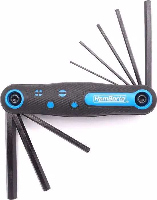 Set di chiavi a Esagono metriche pieghevoli da 8 pezzi per biciclette