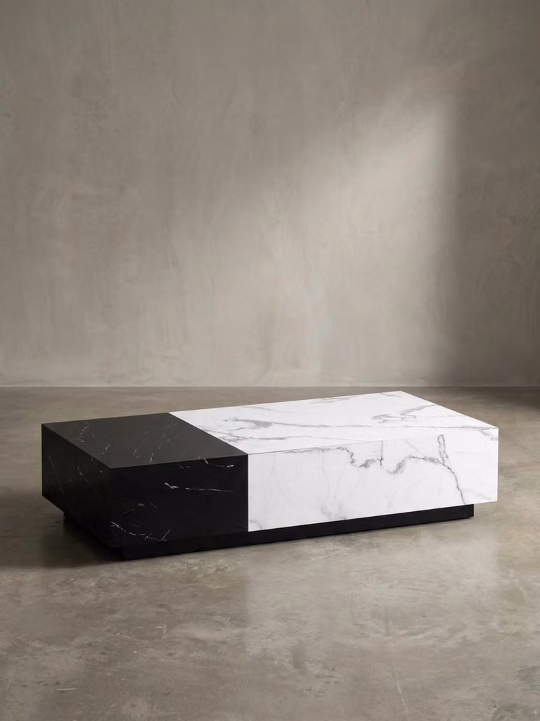 Tavolino da salotto 120x60x28 cm Bianco Nero Tavolino da salotto effetto marmo Moderno, Tavolino da salotto basso rettangolare con cassetti, Tavolino da salotto con contenitore, Tavolino da caffè grande