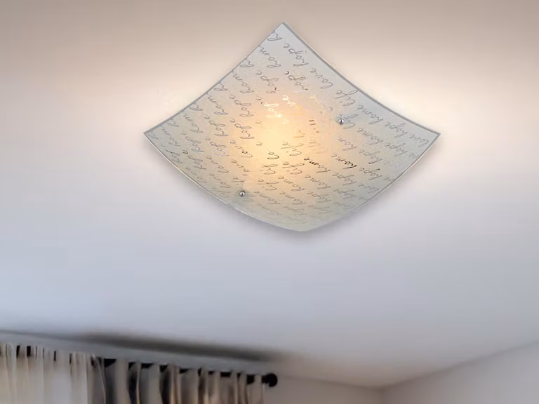 Piccola plafoniera a LED con paralume in vetro per scale, corridoio, cucina