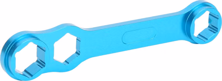 Chiave per mulinelli da pesca in alluminio blu, strumento di montaggio/riparazione per mulinelli da pesca