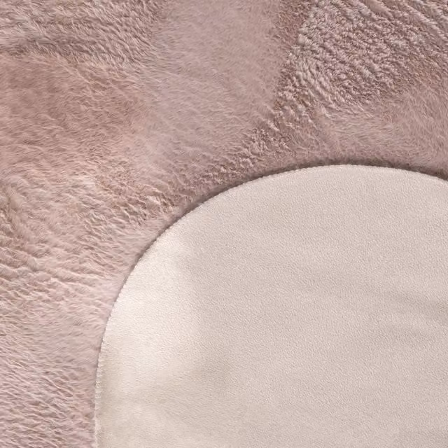 Tappeto in ecopelliccia rosa Pelsa L: 120 cm, P: 160 cm